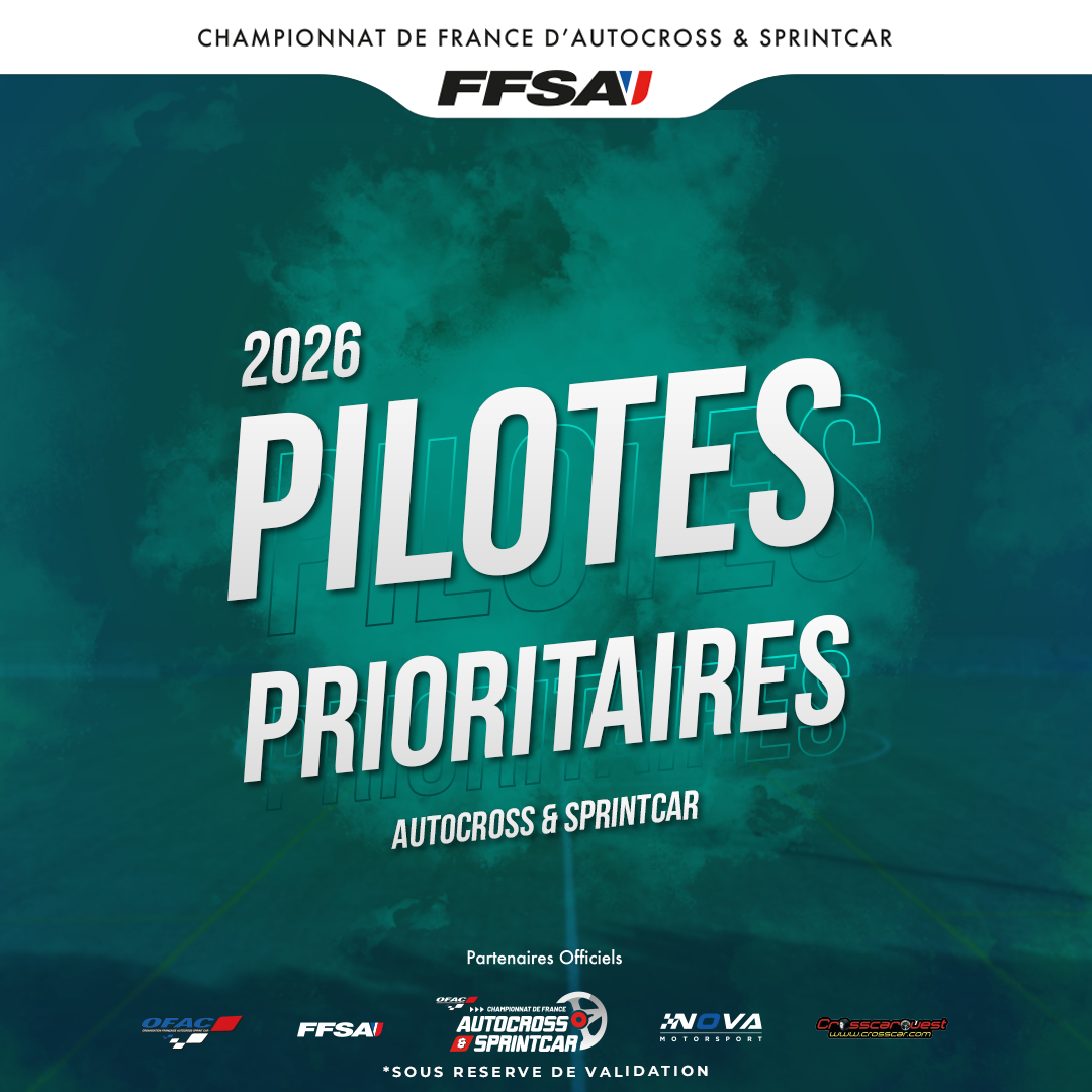 Pilotes prioritaires 2026.