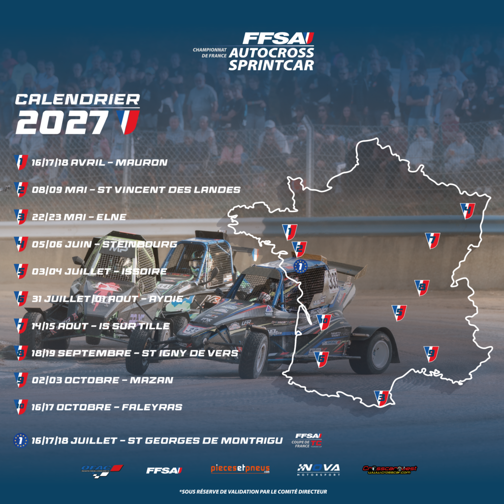 Calendrier provisoire 2027